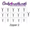 Airbrush Schablone Zipper 2