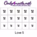 Airbrush Schablone Nailart Schablone Love 5