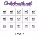 Airbrush Schablone Nailart Schablone Love 7