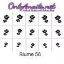 Airbrush Nailart Schablone 15er Karte Blume 56