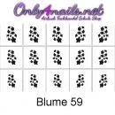 Airbrush Nailart Schablone 15er Karte Blume 59