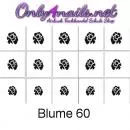 Airbrush Nailart Schablone 15er Karte Blume 60