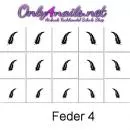Airbrush Nailart Schablone 15er Karte Feder 4