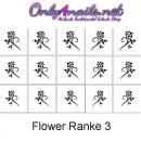Airbrush Nailart Schablone Flower Ranke 3