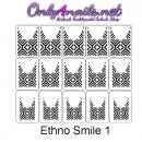 Airbrush Nailart Schablone Ethno Smile1