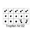 Nailart Schablone 15er Karte Tropfen 02