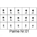 Nailart Schablone 15er Karte Palme01