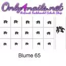 Airbrush Nailart Schablone Blume 65