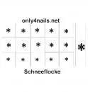 Nailart Schablone 15er Karte Schneeflocke