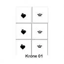 Nailart Schablone 6er Karte Krone 01