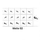 Nailart Schablone 15er Karte Welle 02