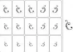Airbrush Nailart Schablone 15er Karte Schnörkel 22