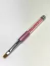 Gel Pinsel Gr: 6 Pink mit funkelnden Kristallen