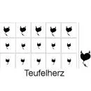 Nailart Schablone 15er Karte Teufelherz