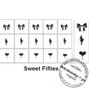 Nailart Schablone 15er Karte Sweet Fifties