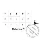 Nailart Schablone 15er Karte Ballerina 01