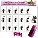 Nailart Schablone 15er Karte Kitty