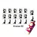 Nailart Schablone 15er Karte Kreise 02