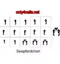 Nailart Schablone 15er Karte Seepferdchen