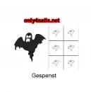 Nailart Schablone 6er Karte Geist