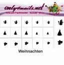 Nailart Schablone 15er Karte Weihnachten