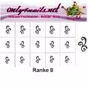 Nailart Schablone 15er Karte Ranke 08