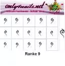 Nailart Schablone 15er Karte Ranke 09