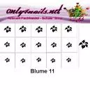 Nailart Schablone 15er Karte Blume 11