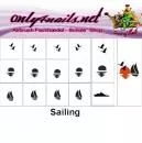 Nailart Schablone 15er Karte Sailing