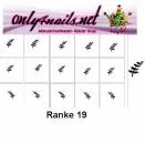 Nailart Schablone 15er Karte Ranke 19