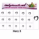 Nailart Schablone 15er Karte Herz 5