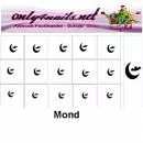 Nailart Schablone 15er Karte Mond