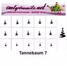 Nailart Schablone 15er Karte Tannenbaum 7