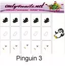 Nailart Schablone 15er Karte Pinguin 3