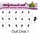 Nailart Schablone 15er Karte Dutt Diva 1