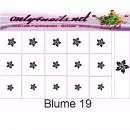 Nailart Schablone 15er Karte Blume 19