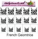 Airbrush Schablone French Geometrics