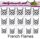 Airbrush Schablone French Flames Muster