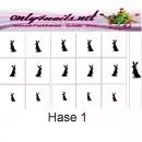 Nailart Schablone 15er Karte Hase 1