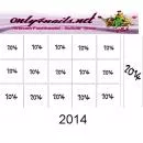 Nailart Schablone 15er Karte 2014