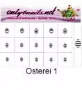 Nailart Schablone 15er Karte Osterei 1