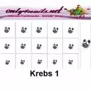 Nailart Schablone 15er Karte Krebs 1