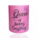 Glitzertasse Queen of fucking Everything Pink